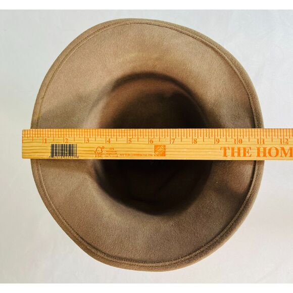 Vintage Lancaster Unisex Wool Felt Wide Brim Hat Fedora Taupe main image 5